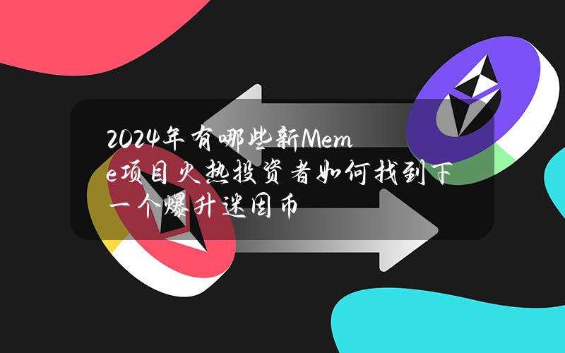 2024年有哪些新Meme项目火热？投资者如何找到下一个爆升迷因币？