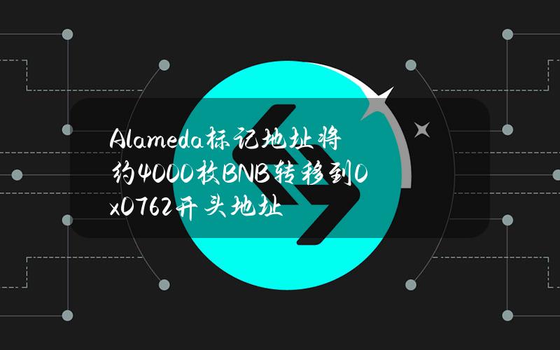 Alameda标记地址将约4000枚BNB转移到0x0762开头地址