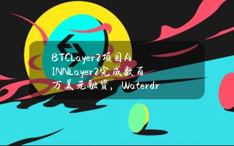 BTCLayer2项目AINNLayer2完成数百万美元融资，WaterdripCapital等参投