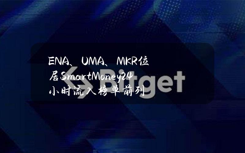 ENA、UMA、MKR位居SmartMoney24小时流入榜单前列